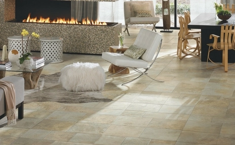 tile flooring in livingroom